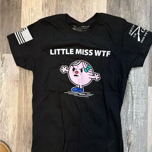 Grunt Style Black 'Little Miss WTF' Kids T-Shirt